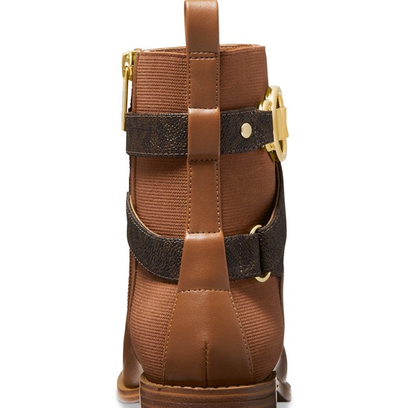 Michael Kors Women's Rory Signature Ankle Side-Zip Flat Booties - Picture 2 of 4